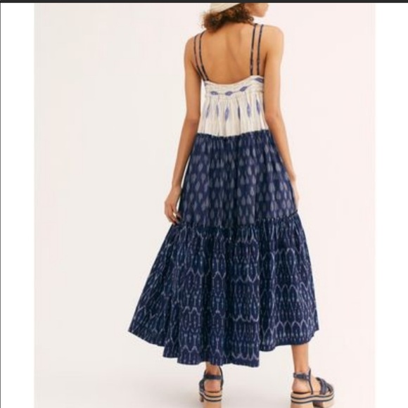 Free People Sweet Summer Mixed Print Tiered Cotton Maxi Dress - Picture 2 of 9